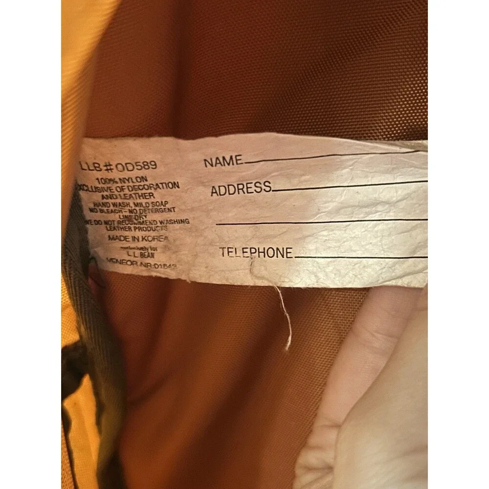 L.L.Bean Orange Vintage Gorpcore 90s Retro Campus Y2K Outdoor
